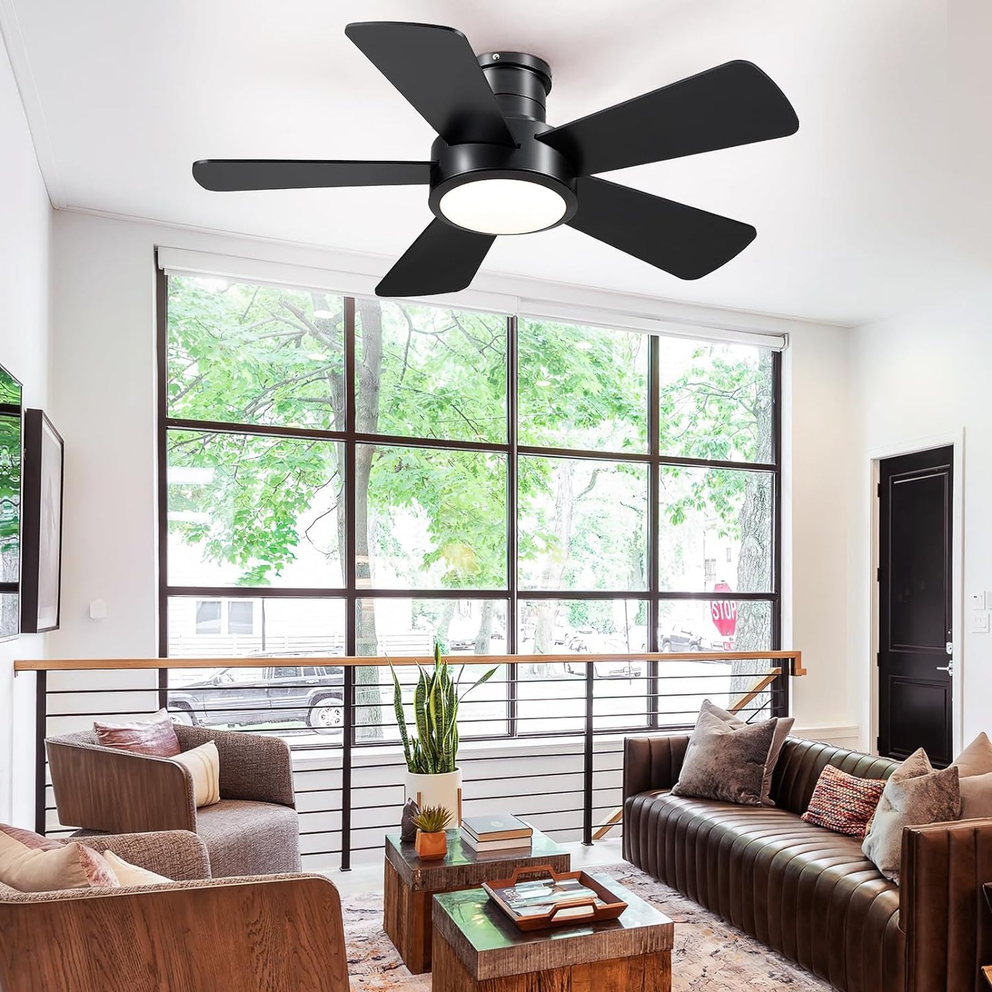 OLUZO 40“ Modern Ceiling Fans with Lights