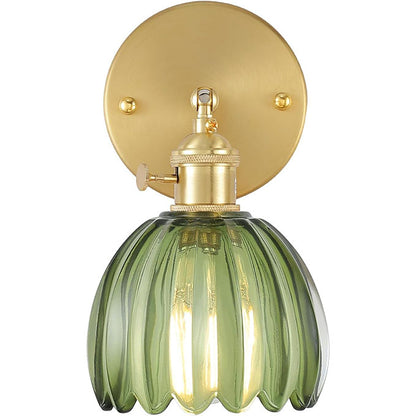 OLUZO 4.3” Vintage Wall Sconce with Green  Wall Lights