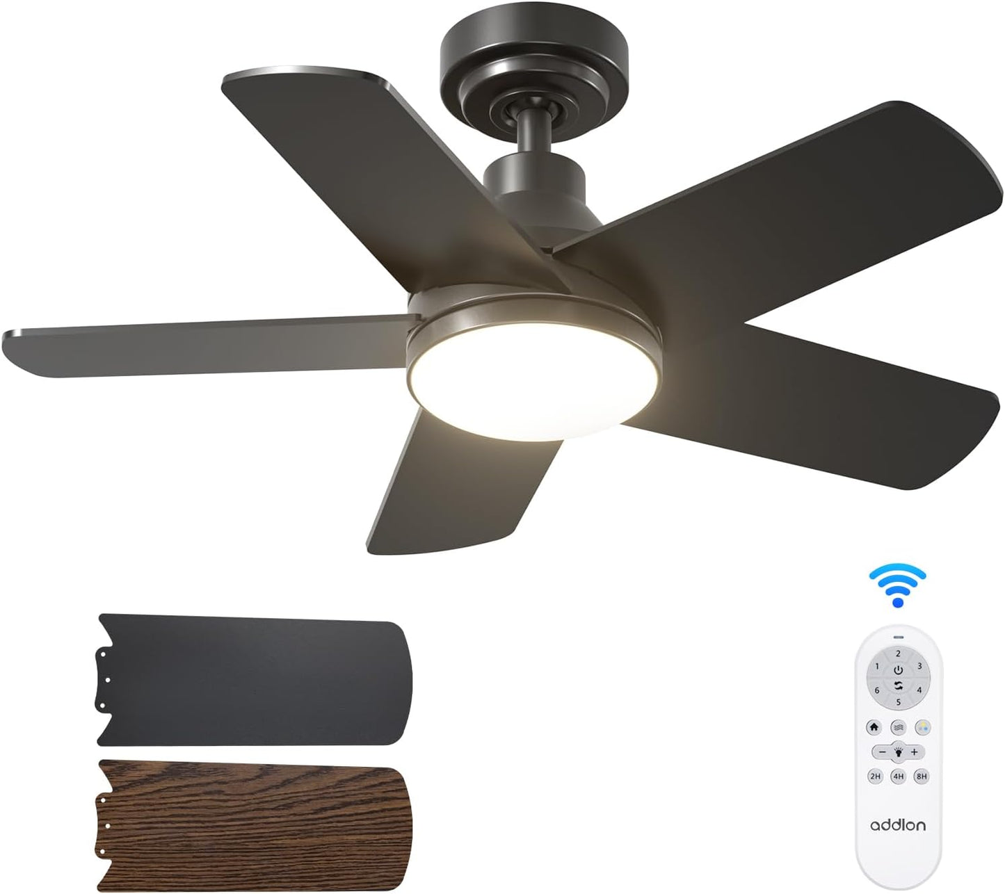 OLUZO 32" Remote controlled Ceiling Fan