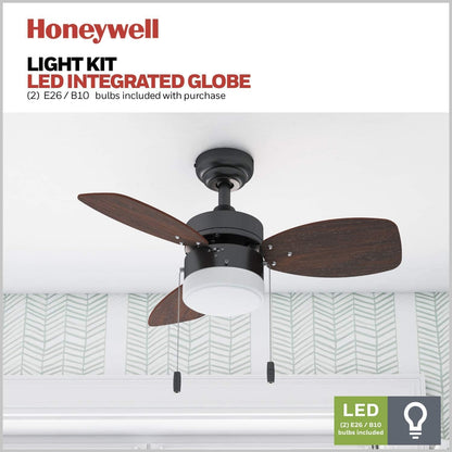 OLUZO 30“ Modern Indoor LED Ceiling Fan with Light