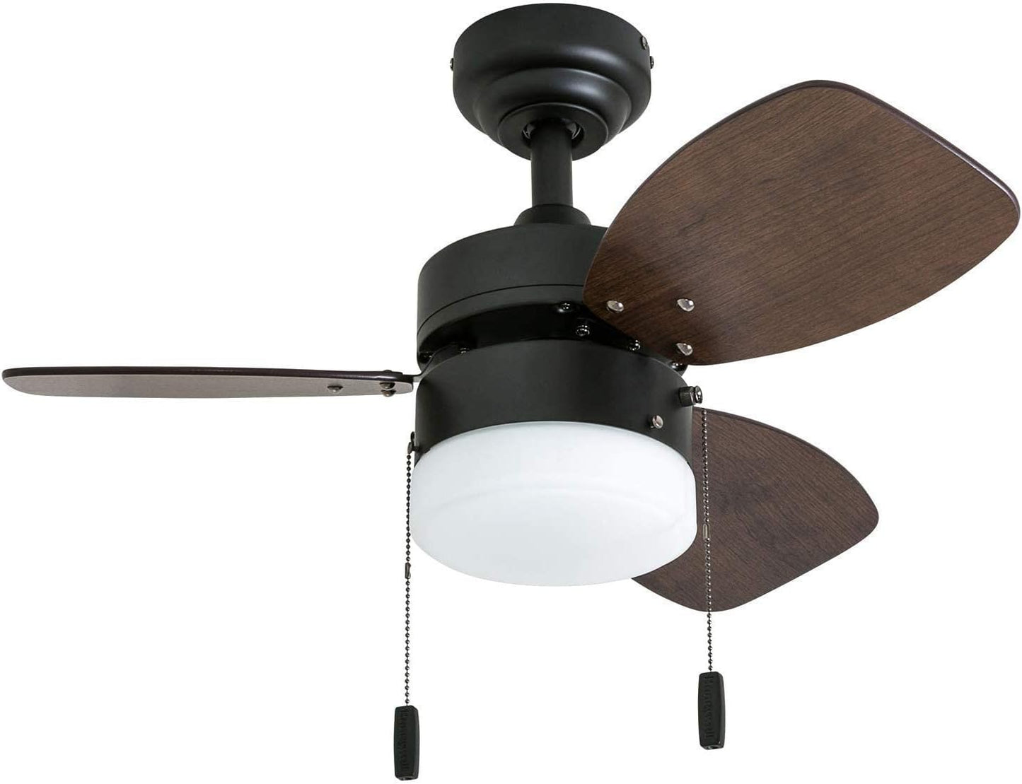 OLUZO 30“ Modern Indoor LED Ceiling Fan with Light