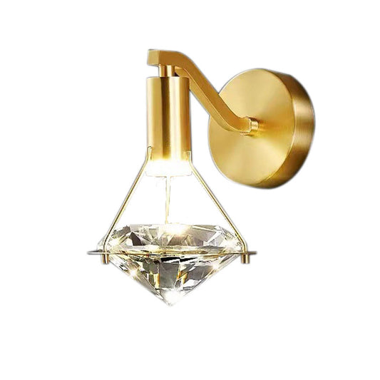 OLUZO 5.1“  Brass crystal Wall Ligths