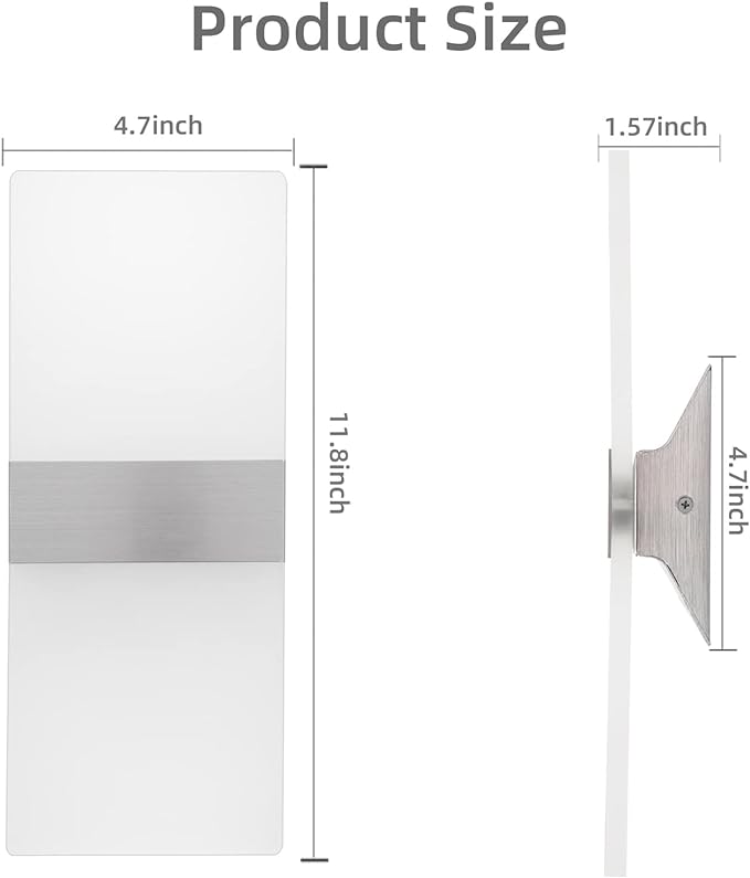 OLUZO 11.8” Modern Wall Lights