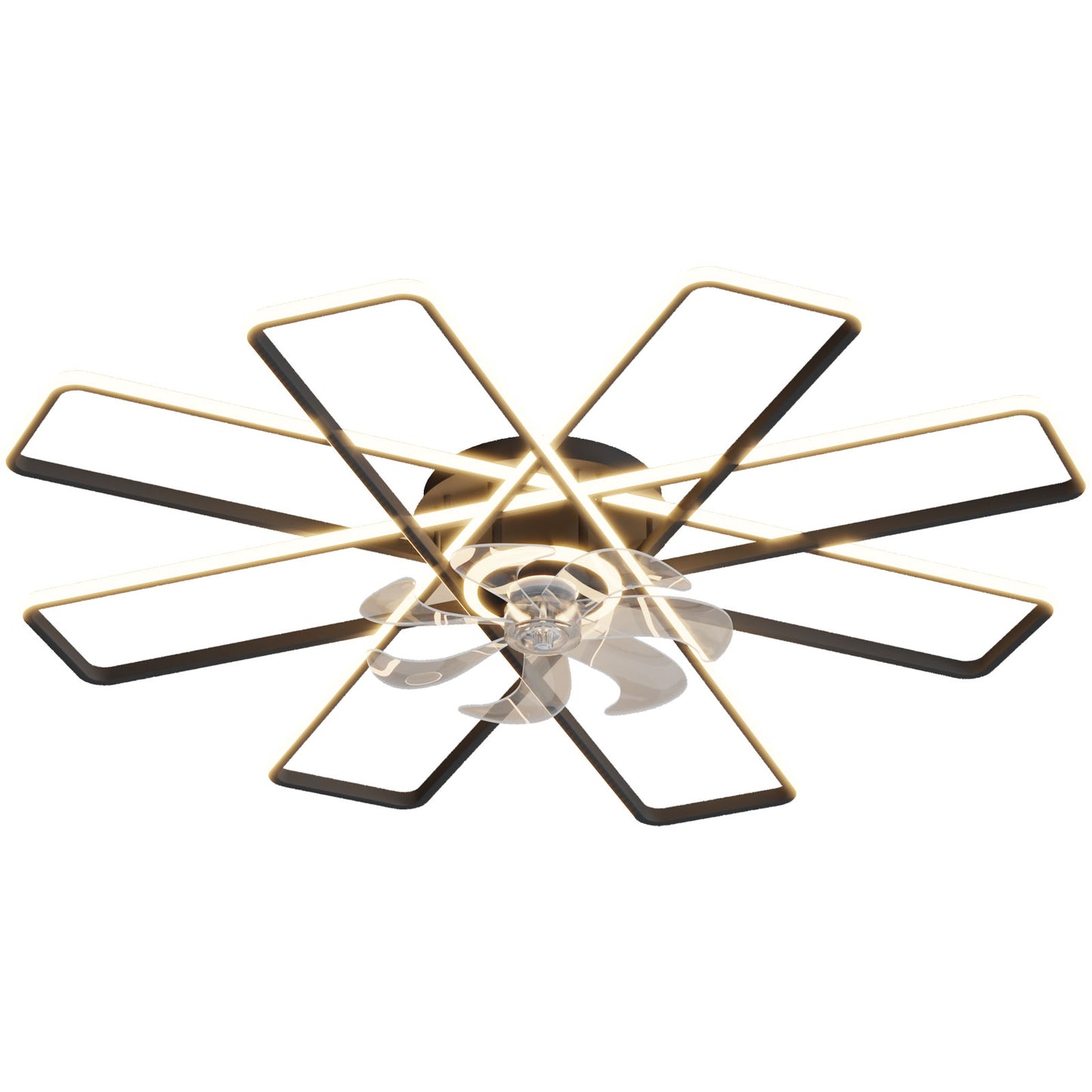 OLUZO 41" American Style Ceiling Fan with Lights