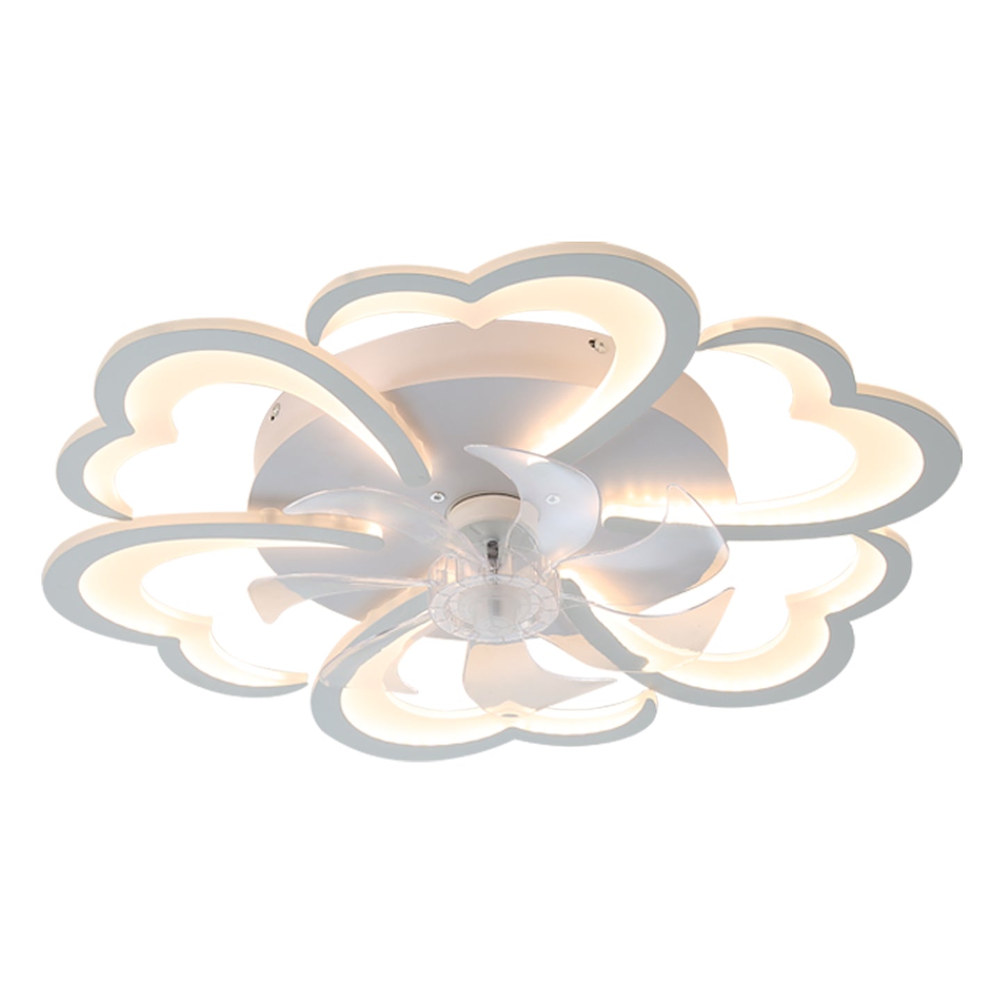 OLUZO 27" Ceiling Light with Fan in Flush Mount