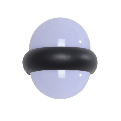 OLUZO 4.9" Matte black outdoor wall lamp