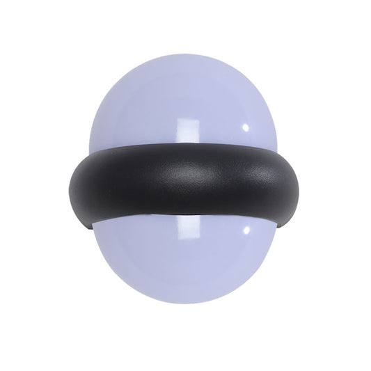 OLUZO 4.9" Matte black outdoor wall lamp