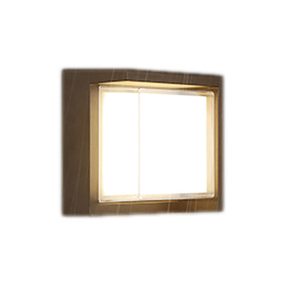 OLUZO 6.2” Aluminium alloy square outdoor wall lamp