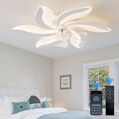 OLUZO 27" Low Profile Ceiling Fans with Lights and Remote