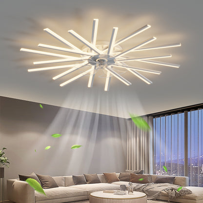 OLUZO 45"Ceiling Fan with Light Modern