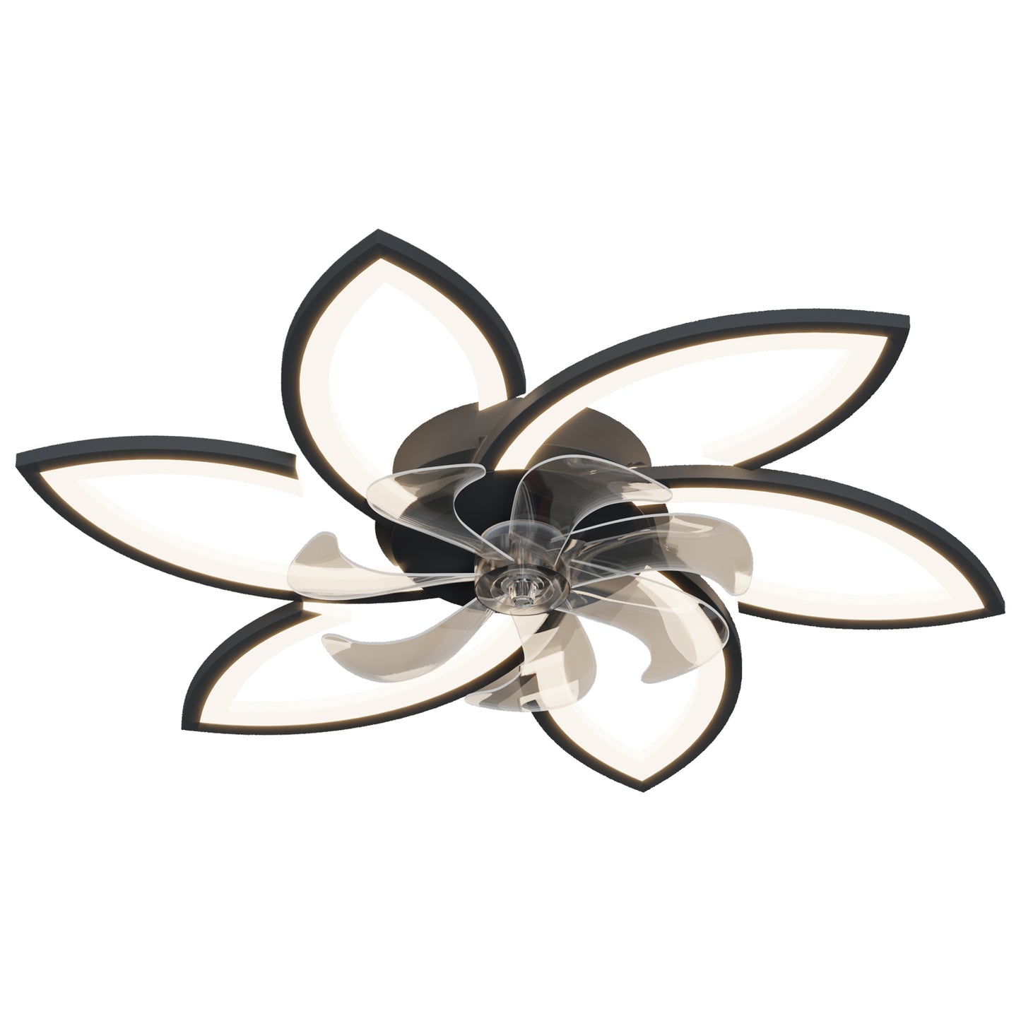 OLUZO 30.7" Ceiling Fan with Light and Remote Control 3 Color temperatures