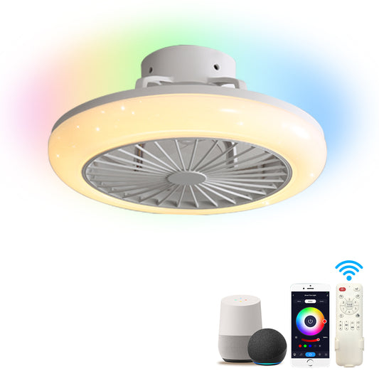 OLUZO 18" RGB Ceiling Light with Fan【get 20% coupon , buy on amz with code】