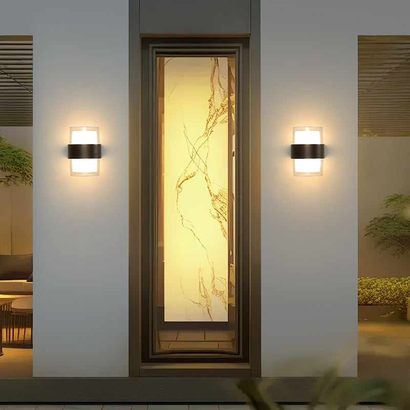 OLUZO 3.5” Modern square outdoor wall lamp