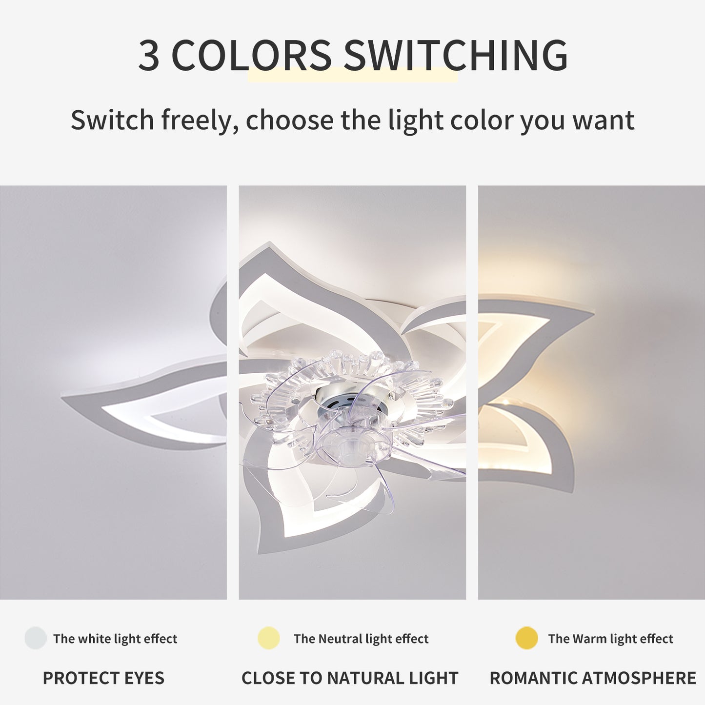 OLUZO 27" Ceiling Fan with Lights【get 20% coupon , buy on amz with code】