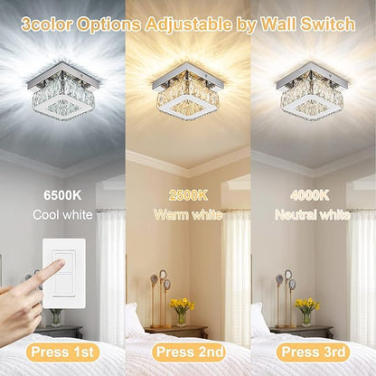 OLUZO 8“ Mini Modern Crystal Ceiling Lights