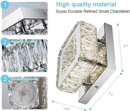 OLUZO 8“ Mini Modern Crystal Ceiling Lights