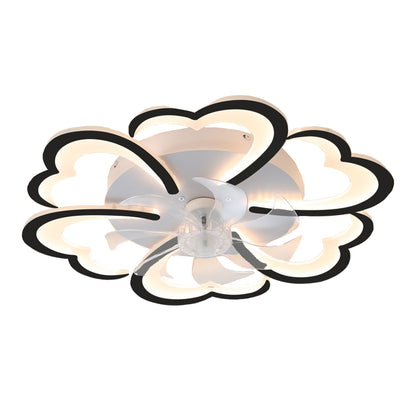 OLUZO 27" Ceiling Light with Fan in Flush Mount