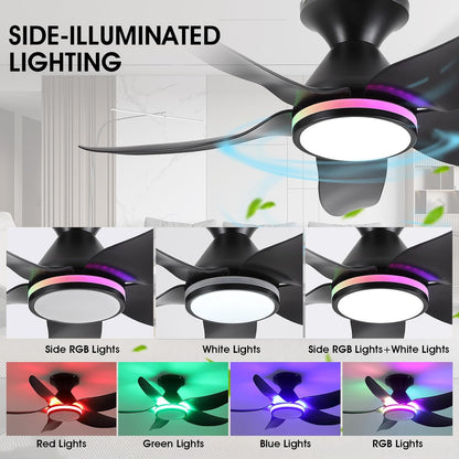 OLUZO 38” Modern energy-saving quiet Ceiling Fan