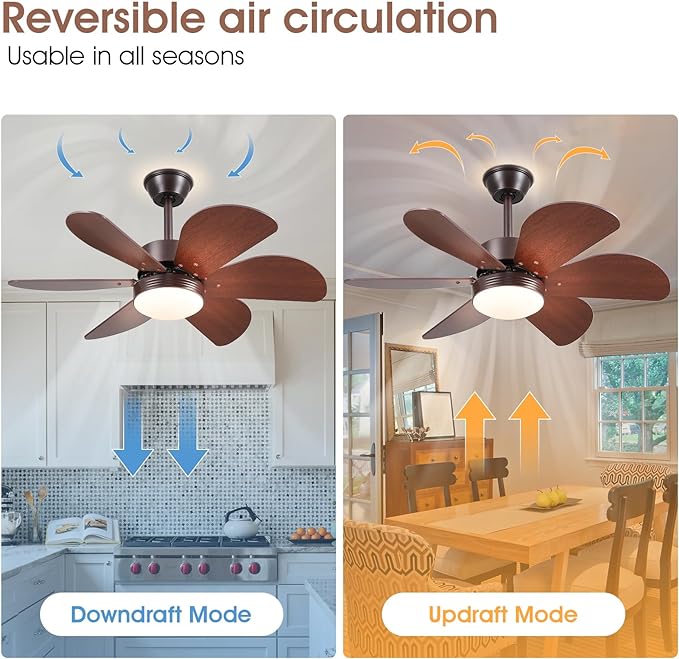 OLUZO 36" Modern Ceiling Fan