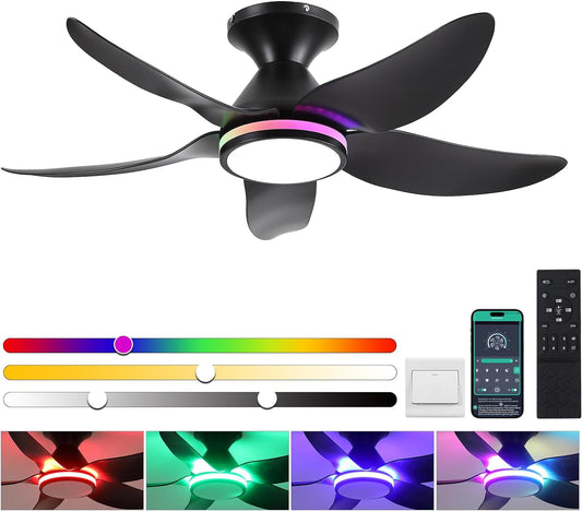 OLUZO 38” Modern energy-saving quiet Ceiling Fan