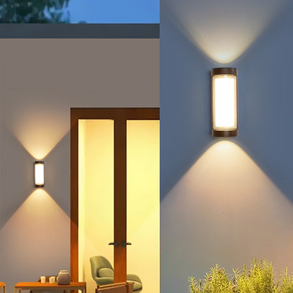 OLUZO 3.1" Aluminium rectangle outdoor wall lamp