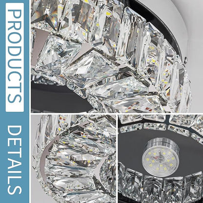 OLUZO 11.8” Modern Crystal Ceiling Lights