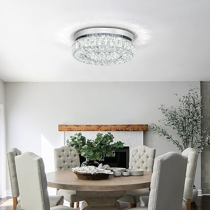 OLUZO 11.8” Modern Crystal Ceiling Lights