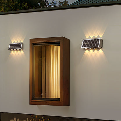 OLUZO 7.4" Solar waterproofing for lighting outdoor wall lamp