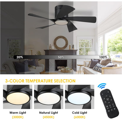 OLUZO 36” Unique design Ceiling Fan