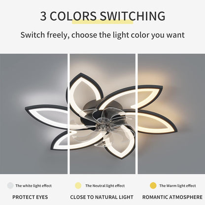 OLUZO 30.7" Ceiling Fan with Light and Remote Control 3 Color temperatures