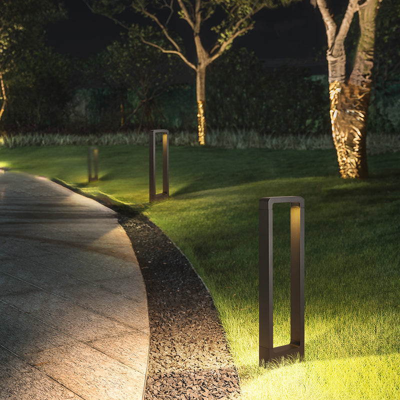 OLUZO 6.4” Aluminum matte black Outdoor Lights