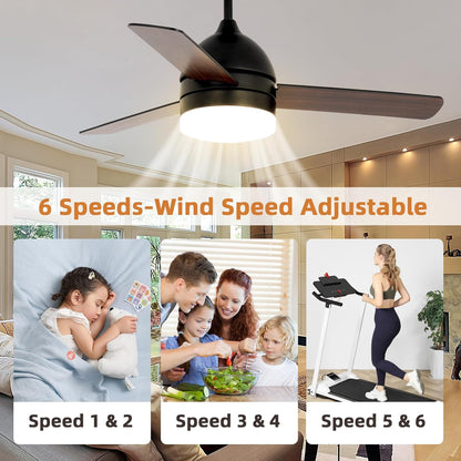 OLUZO 48" Minimalist Straight Blade Fan