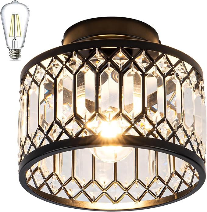 OLUZO 9.05“ Modern crystal Ceiling Lights