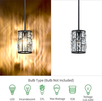 OLUZO 6" Modern Crystal Ceiling Lights