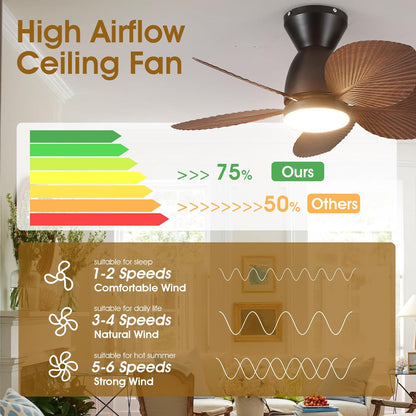 OLUZO 30” Personalized design Ceiling Fan