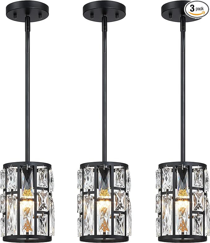 OLUZO 6" Modern Crystal Ceiling Lights