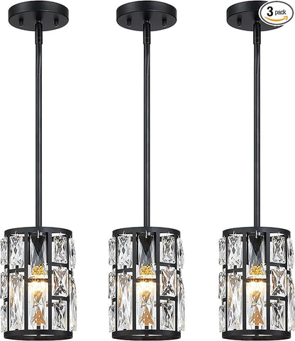 OLUZO 6" Modern Crystal Ceiling Lights