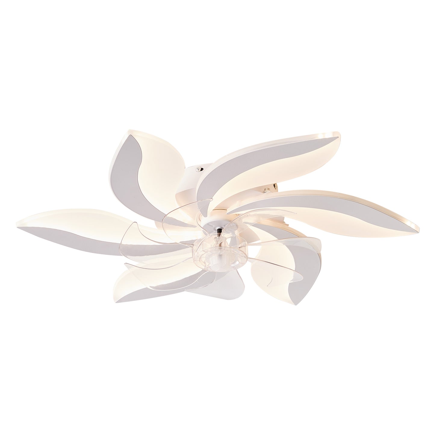 OLUZO 27" Low Profile Ceiling Fans with Lights and Remote