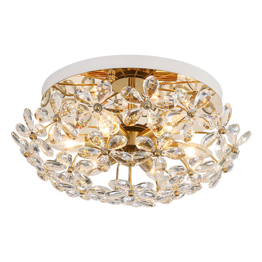 Oluzo 18.8" French Flower Crystral Ceiling Light