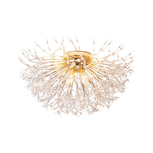 OLUZO 15.7‘’ Nordic Crystal Simplicity Ceiling Light