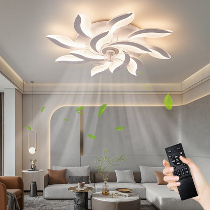 OLUZO 39" Low Profile Ceiling Fans with Lights and Remote/APP Control